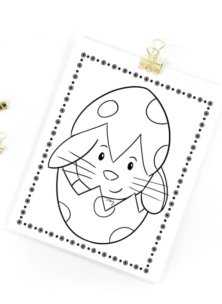 Printable easter bunny coloring pages