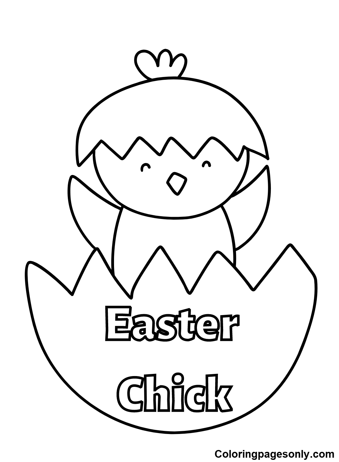 Easter chick coloring pages printable for free download