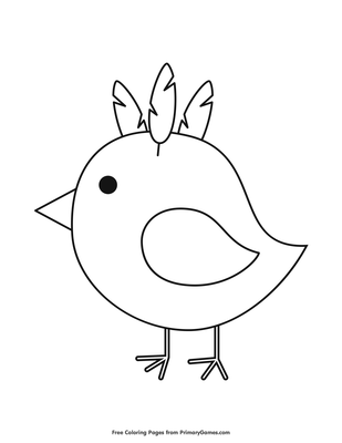 Baby chick coloring page â free printable pdf from