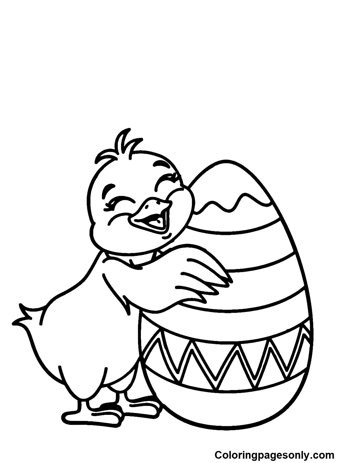 Easter chick coloring pages printable for free download