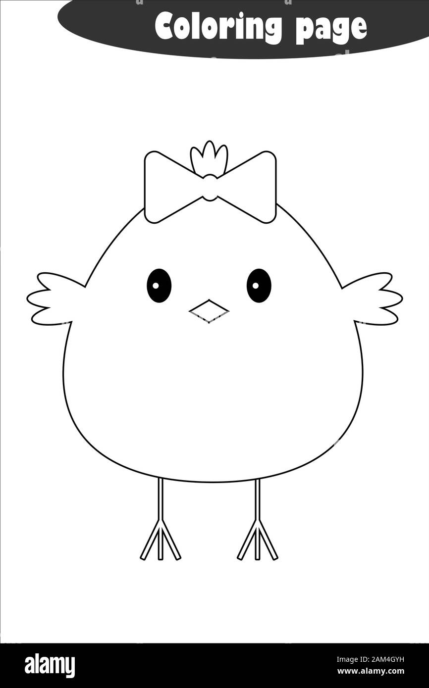 Easter chick coloring page hi