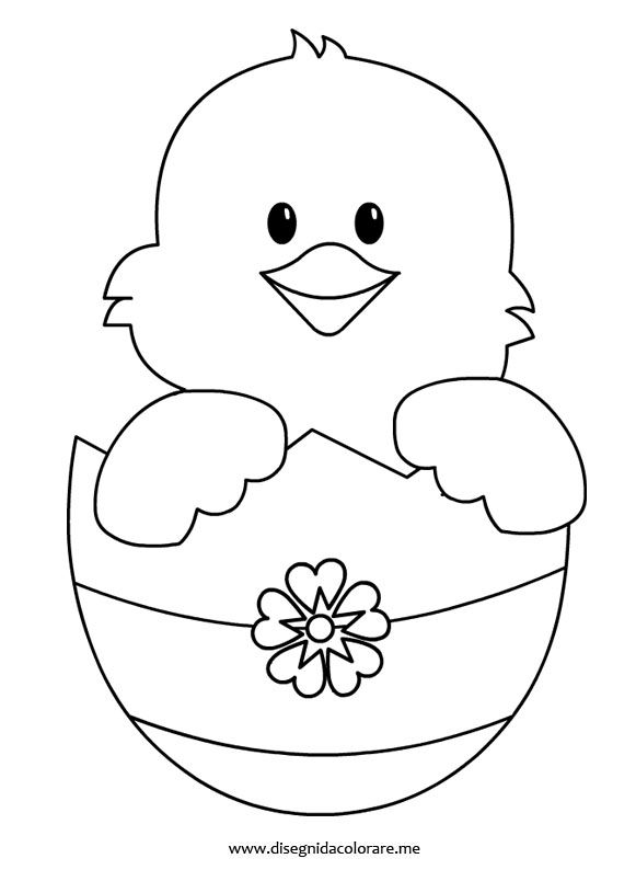 Free printable easter chick template