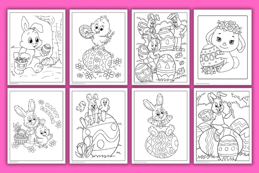 Adorable free easter coloring pages