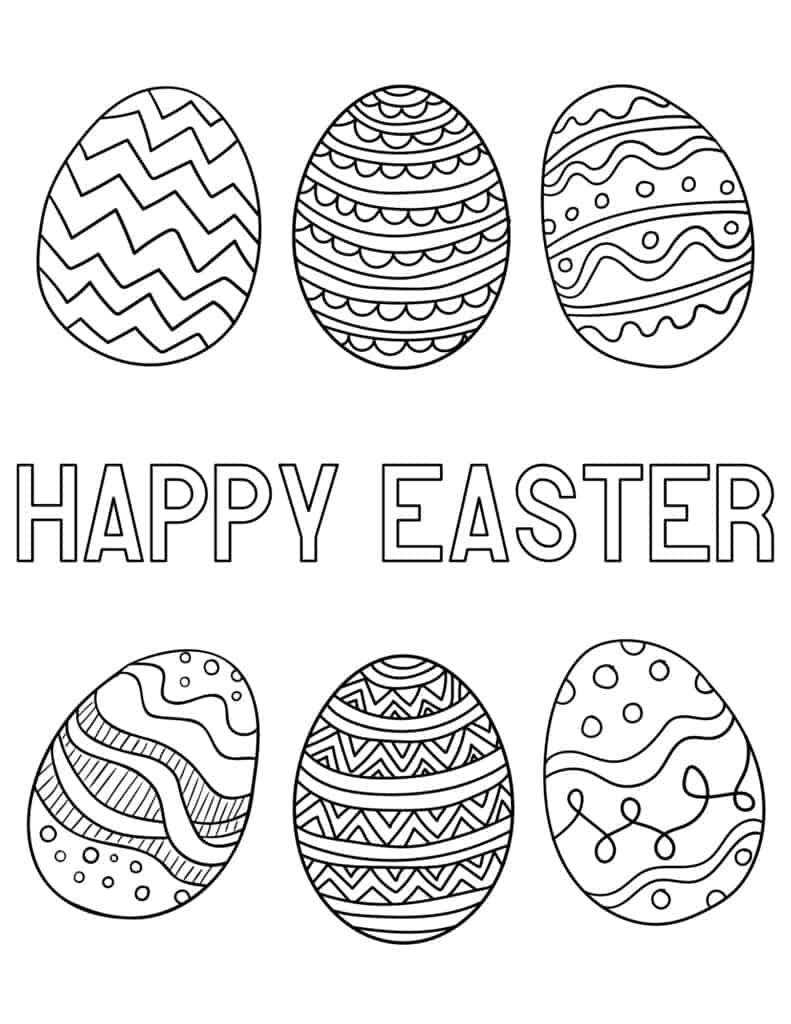 Free printable easter coloring pages for kids