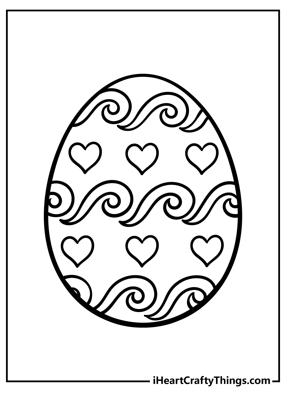 Easter egg coloring pages free printables