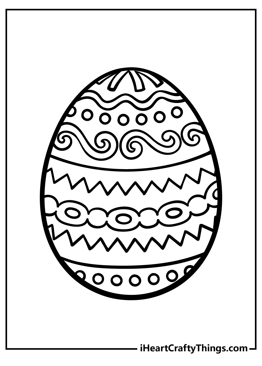 Easter egg coloring pages free printables