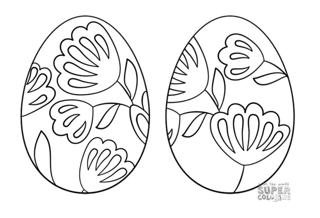 Places for free printable easter egg coloring pages