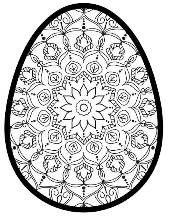 Printable eastermandala egg coloring pages group