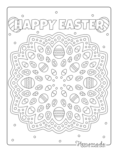 Easter egg coloring pages free printable templates