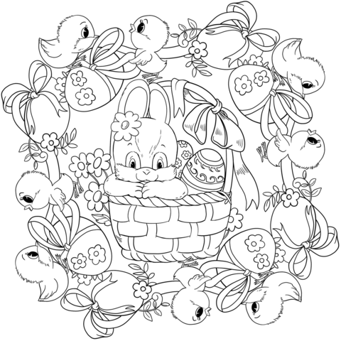 Easter mandalas coloring pages free coloring pages