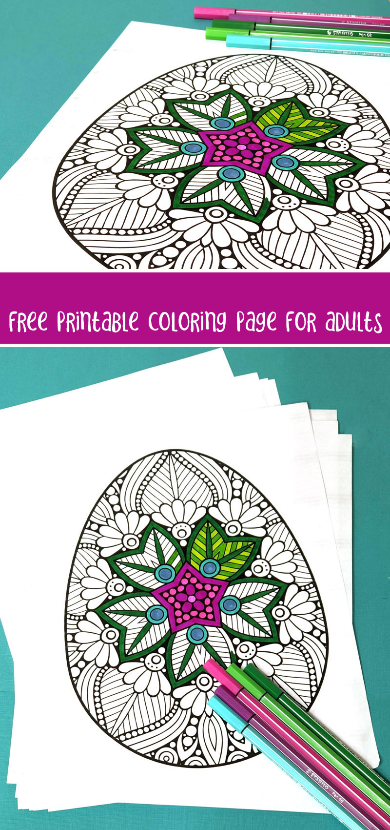 Easter adult coloring pages