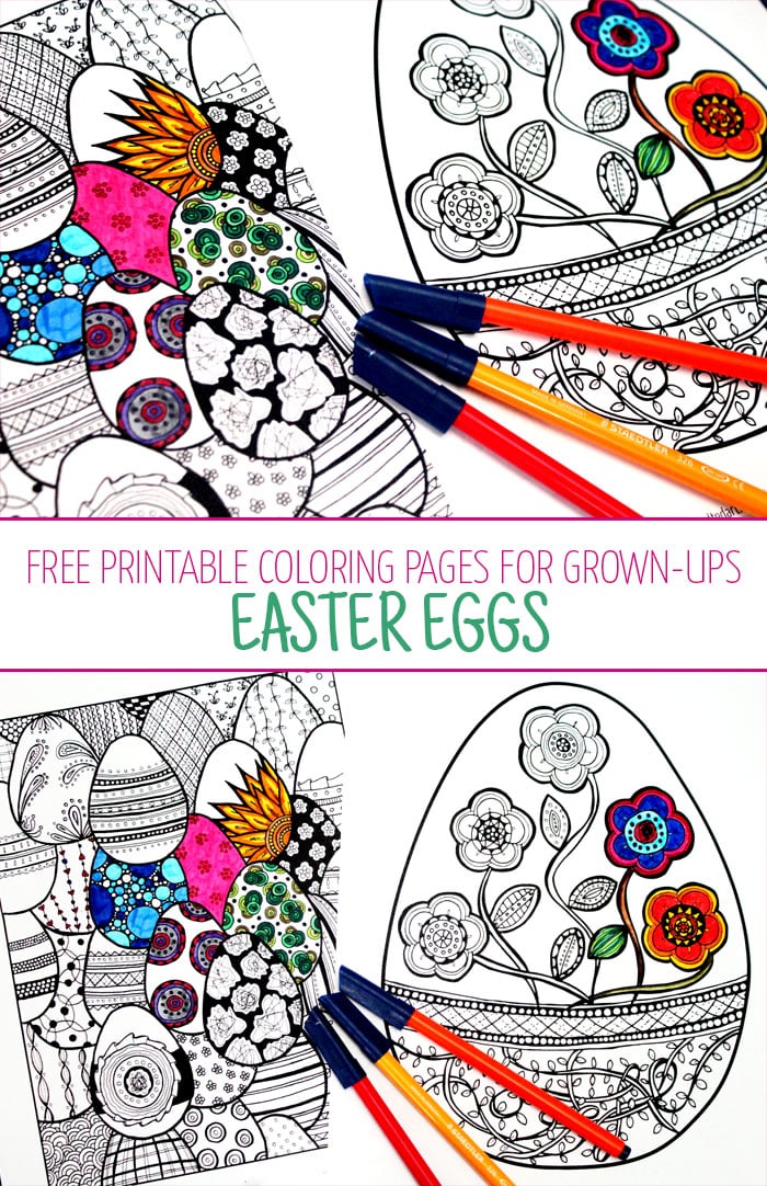 Easter coloring pages for grown ups