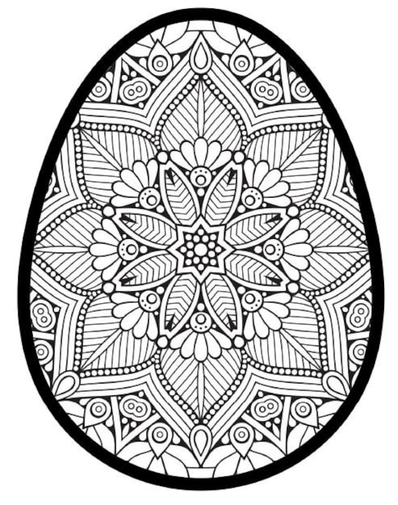 Printable eastermandala egg coloring pages group