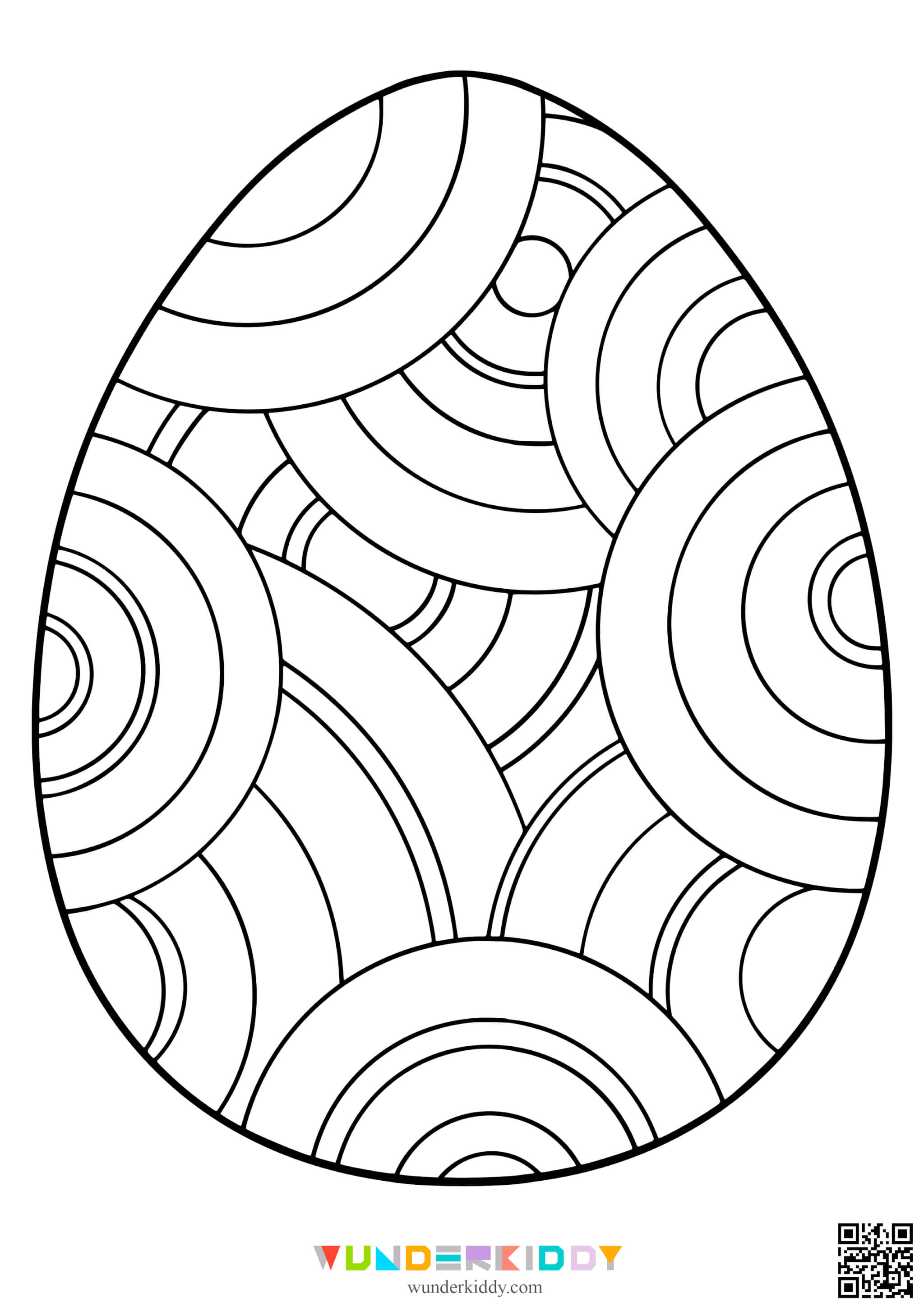 Printable easter egg template and colouring page pdf