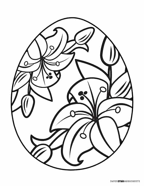 Easter egg coloring pages