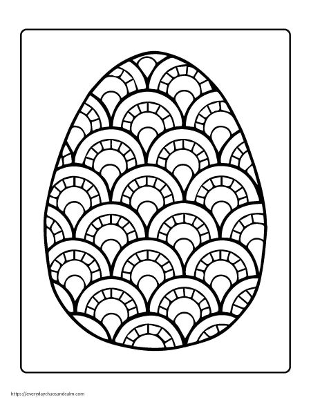 Free printable easter egg coloring pages