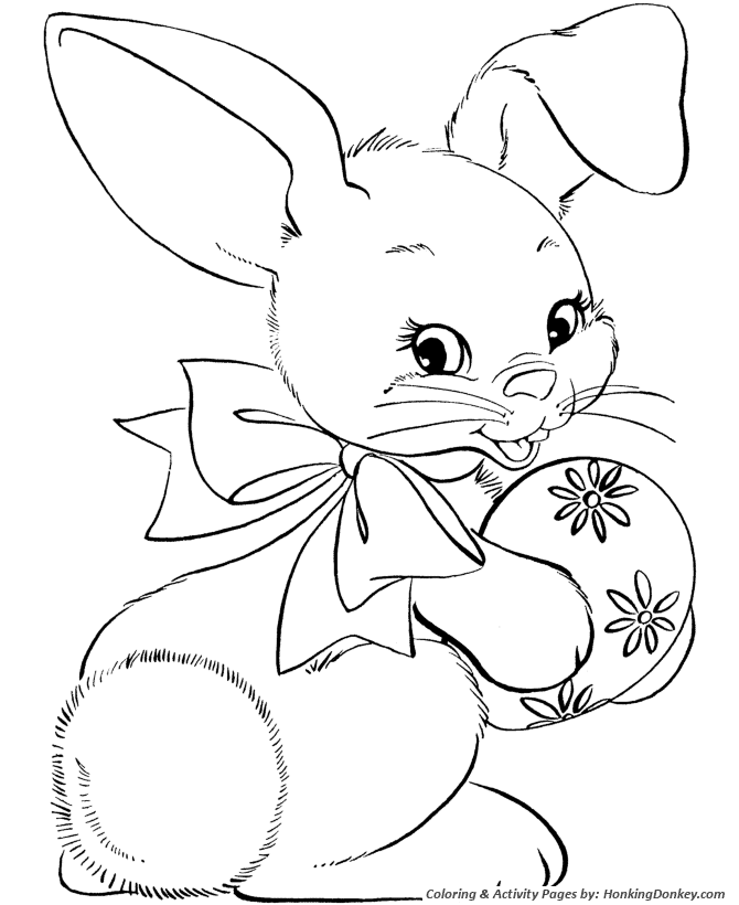 Easter bunny coloring pages