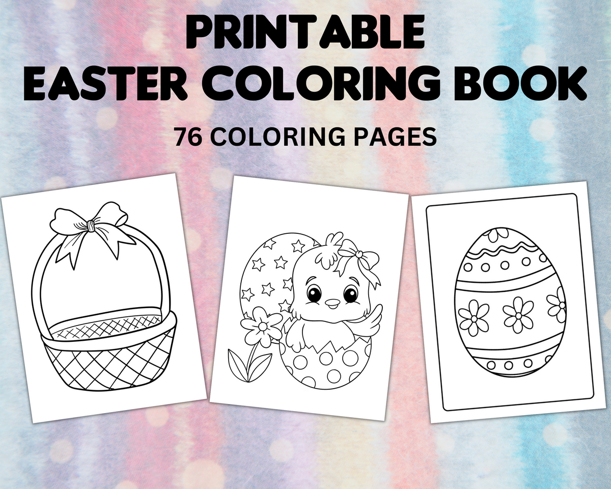 Printable easter coloring book easter coloring pages â cassie smallwood