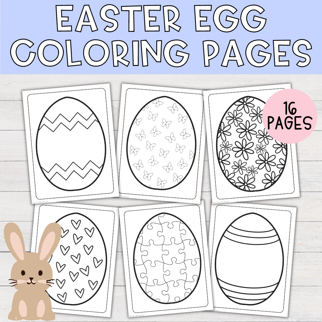 Easter egg coloring pages made by teachers