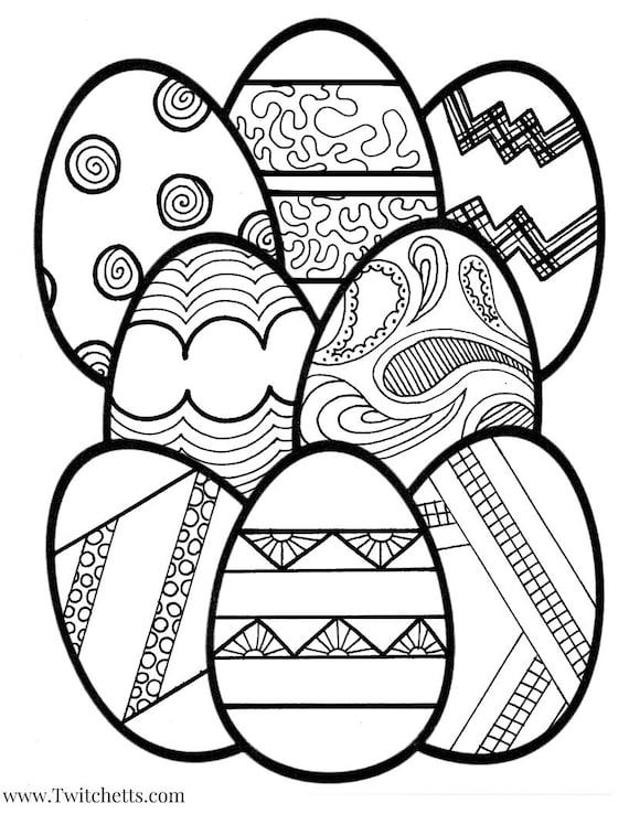 Printable easter egg coloring pages for kids printable easter party favor printable easter teacher activity easter coloring pages