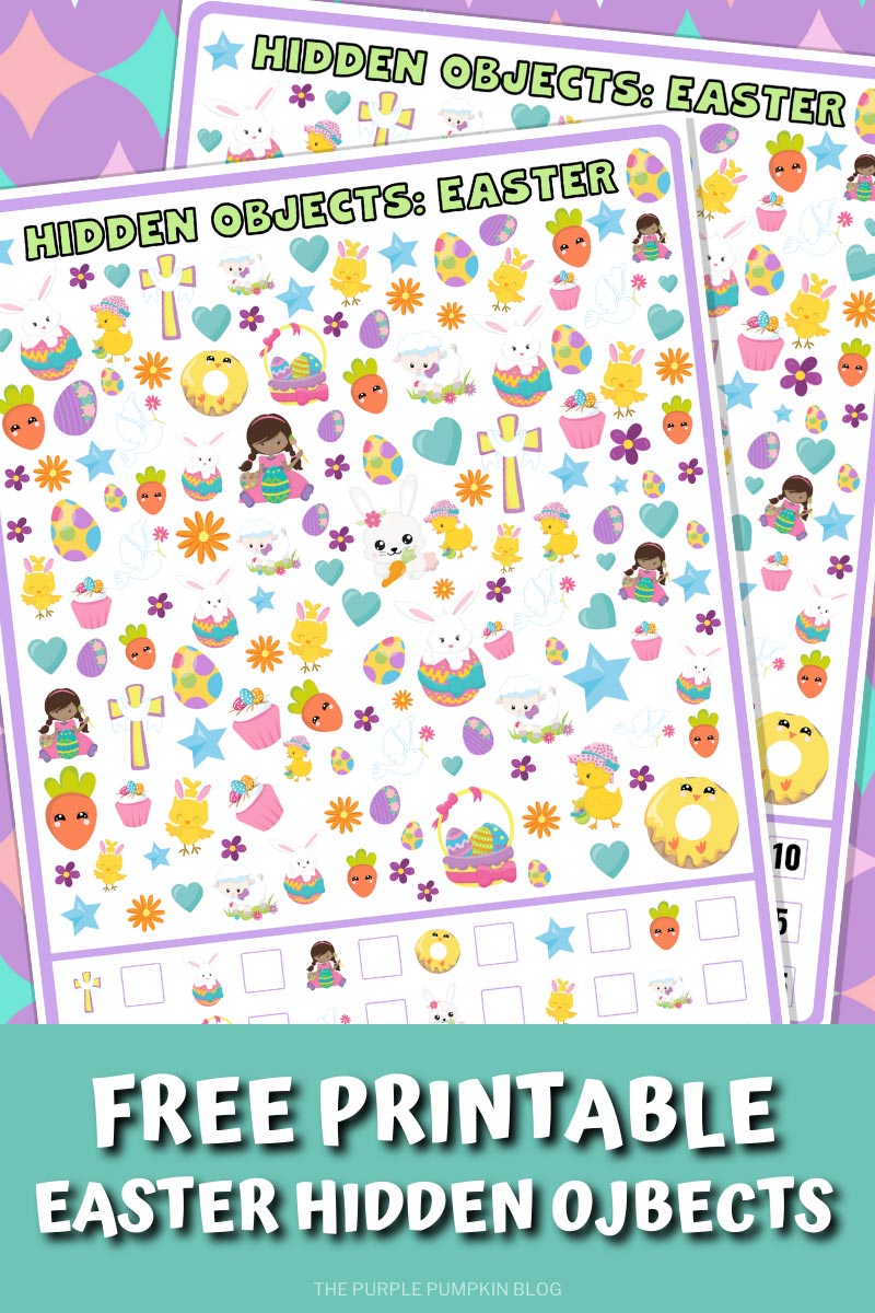 Free printable hidden objects easter game i spy easter