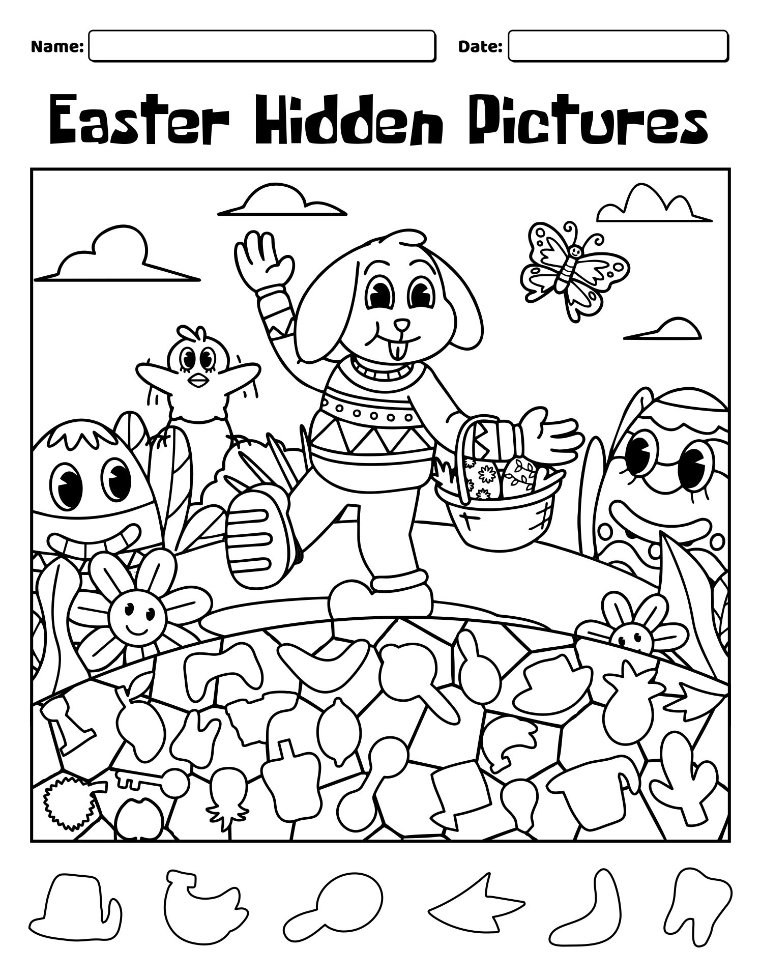 Best easter hidden pictures printables pdf for free at
