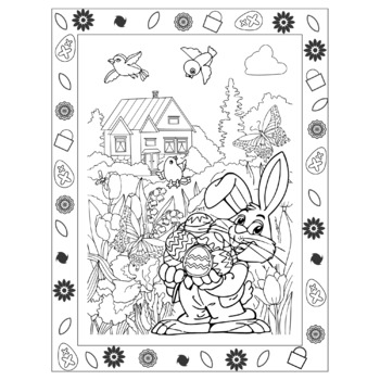 Easter coloring pages by abdelaziz rouki tpt