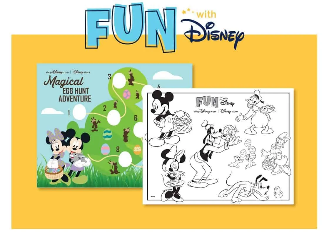 Disney dooney and bourke free printable disney easter egg hunt coloring page
