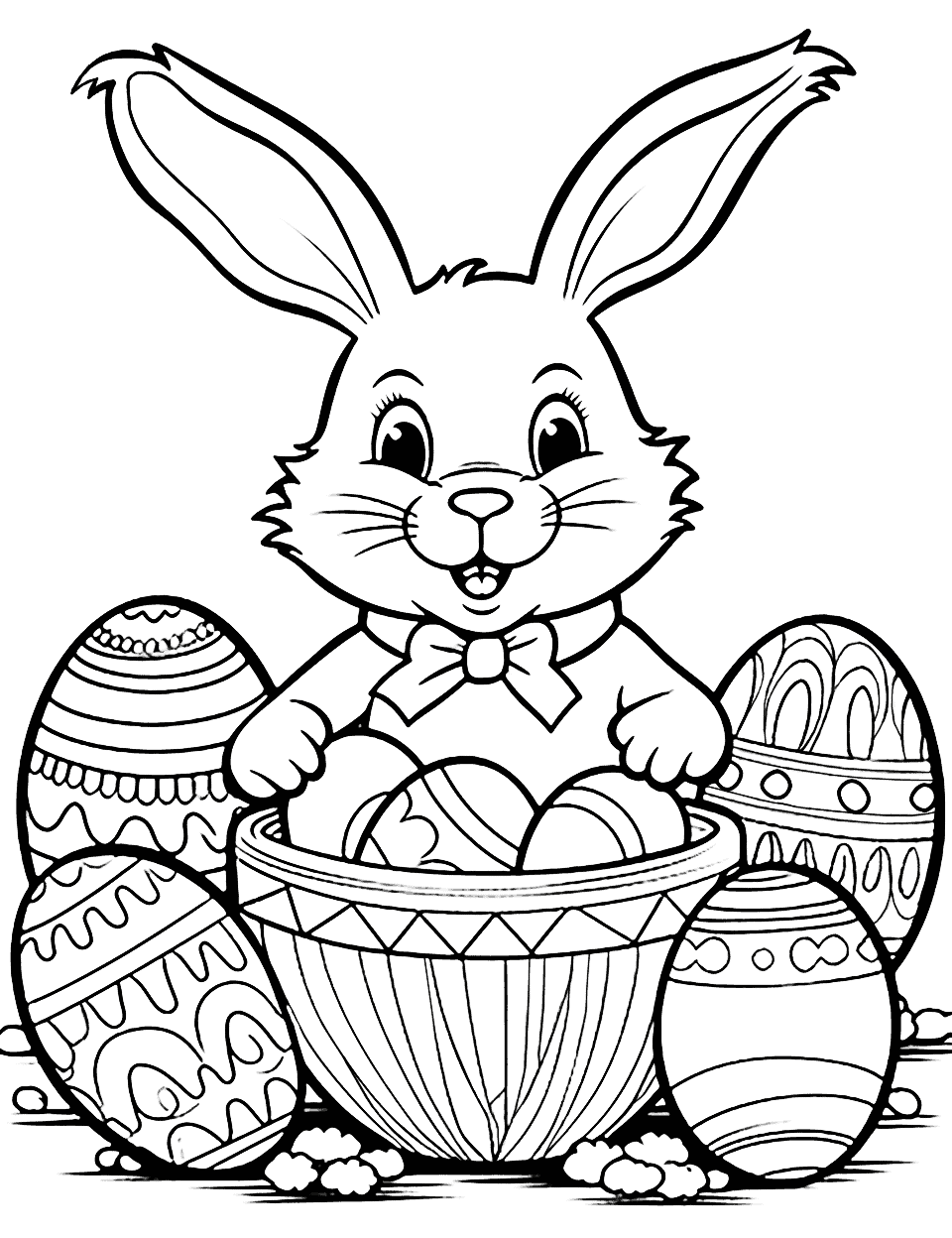Easter coloring pages free printable sheets