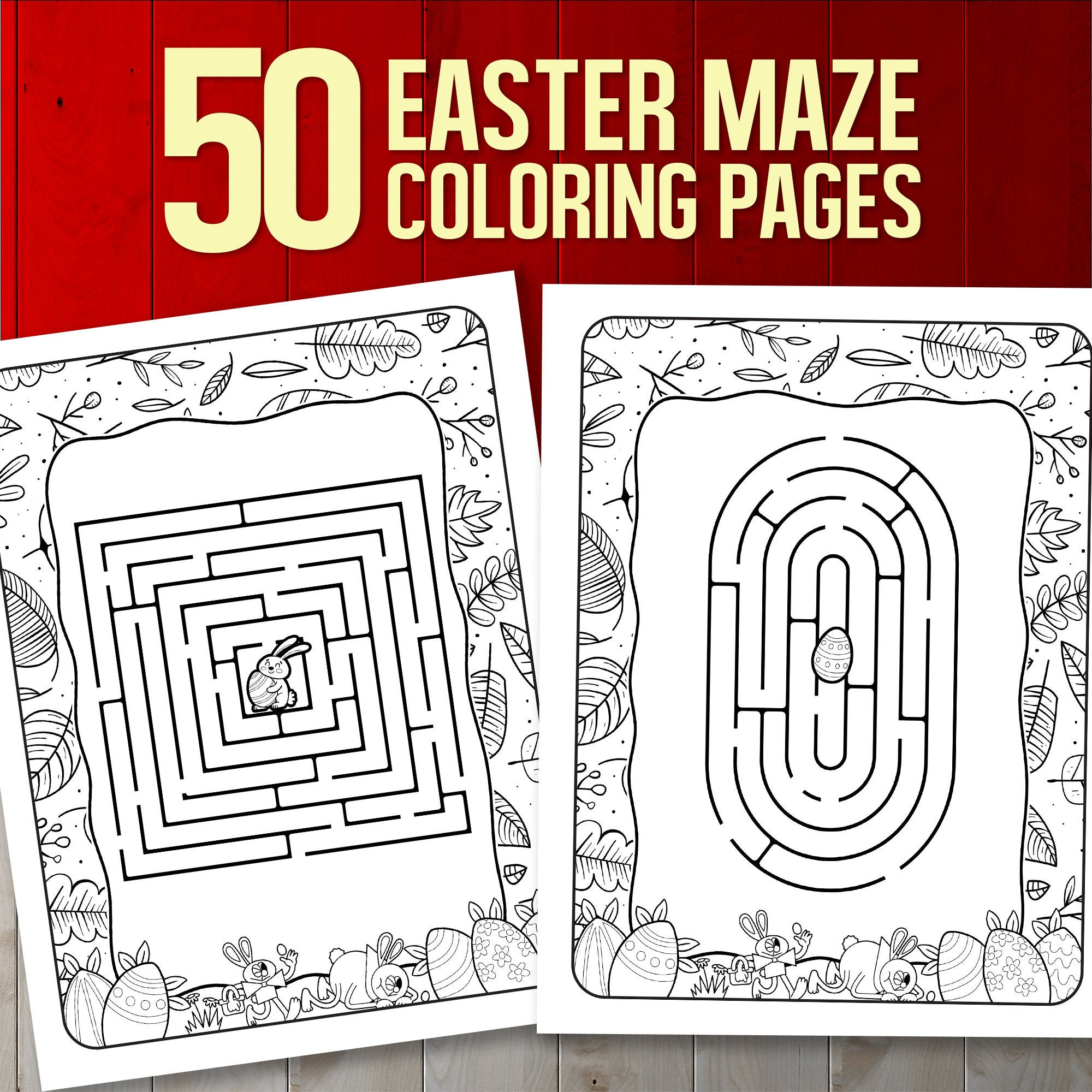 Best value my first mazes workbook for easter instant download easter coloring pages easter maze activity for kids great basket stuffer