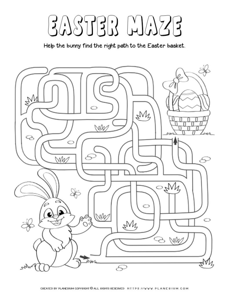 Easter maze printable