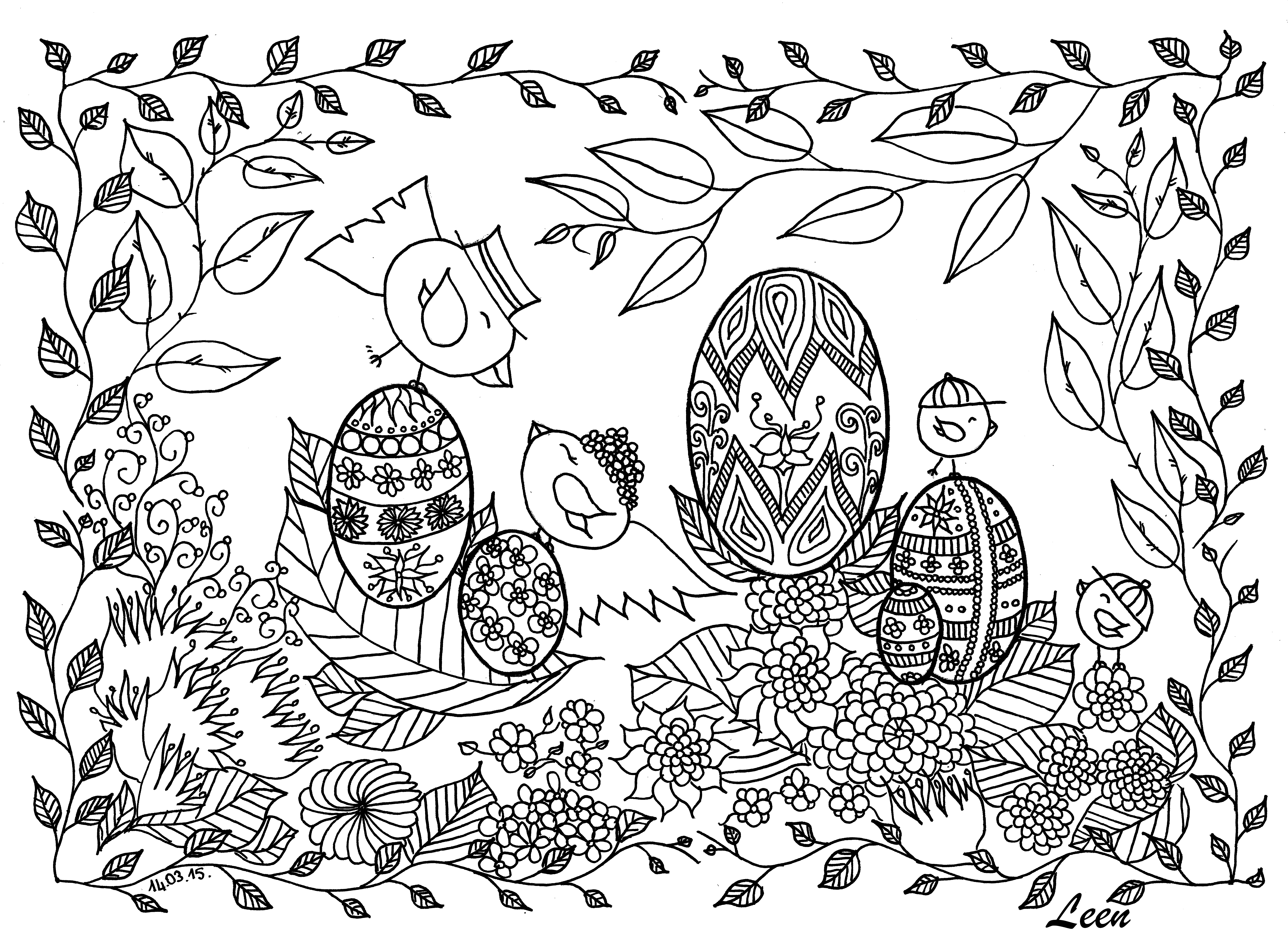 Easter coloring pages for adults