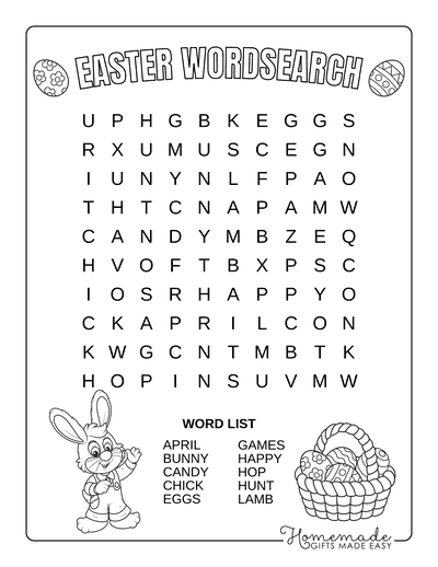 Best easter word search puzzles free printable pdfs