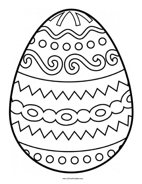 Easter egg coloring page â free printable