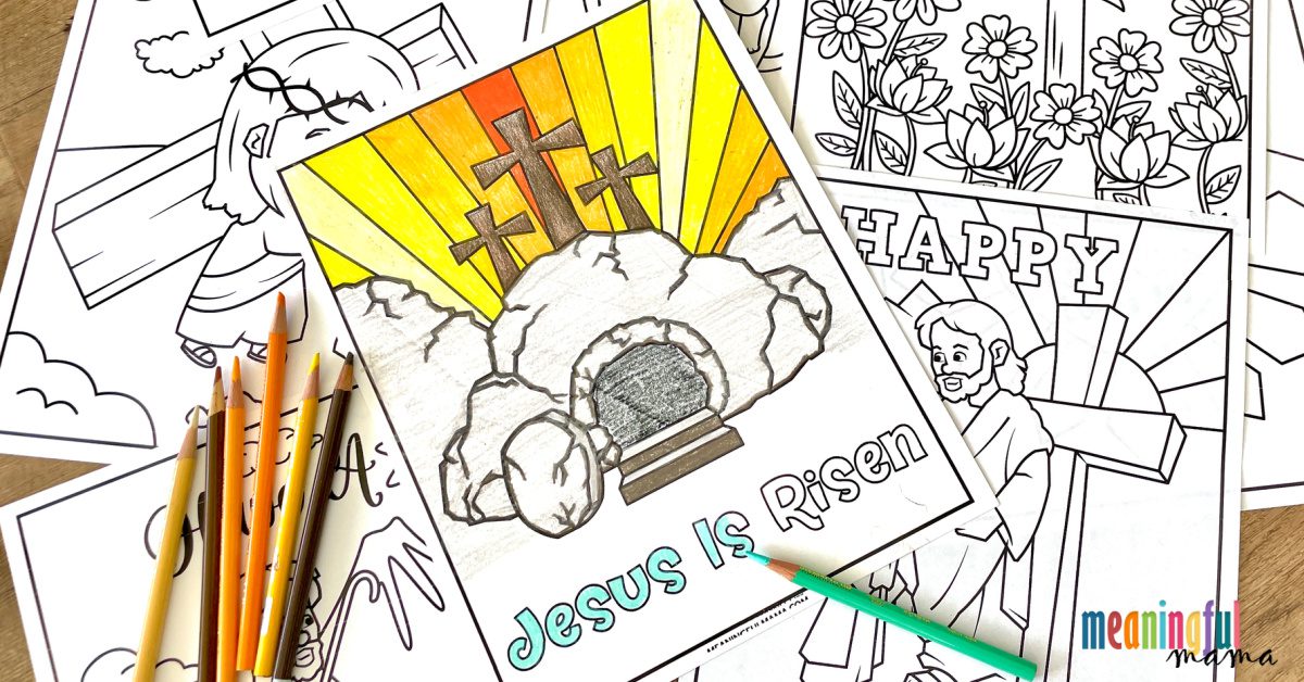 Free christian easter coloring pages for kids