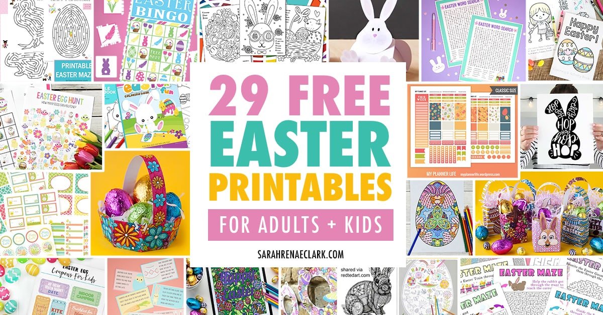 Best free easter printables for kids adults coloring games more