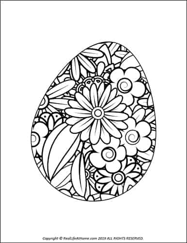 Easter egg coloring pages free printable easter egg coloring book
