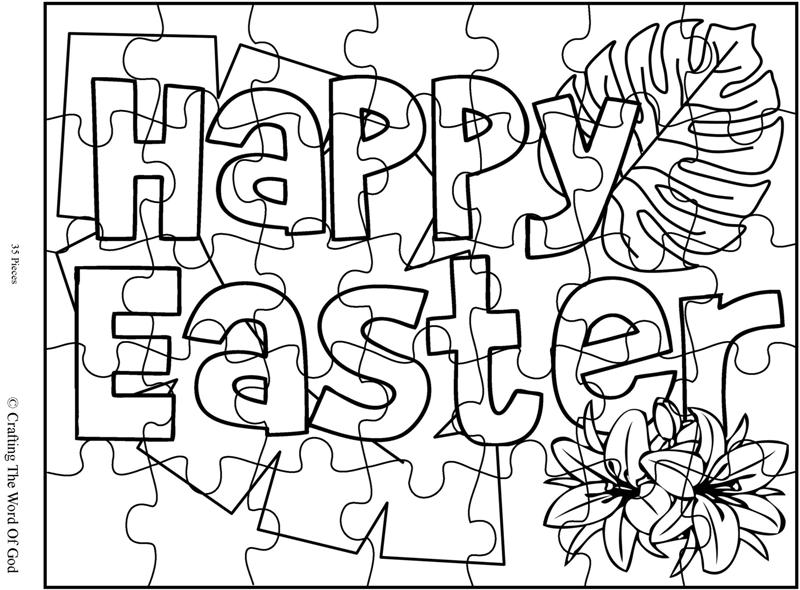 Easter coloring page crafting the word of god