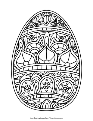 Easter egg coloring page â free printable pdf from