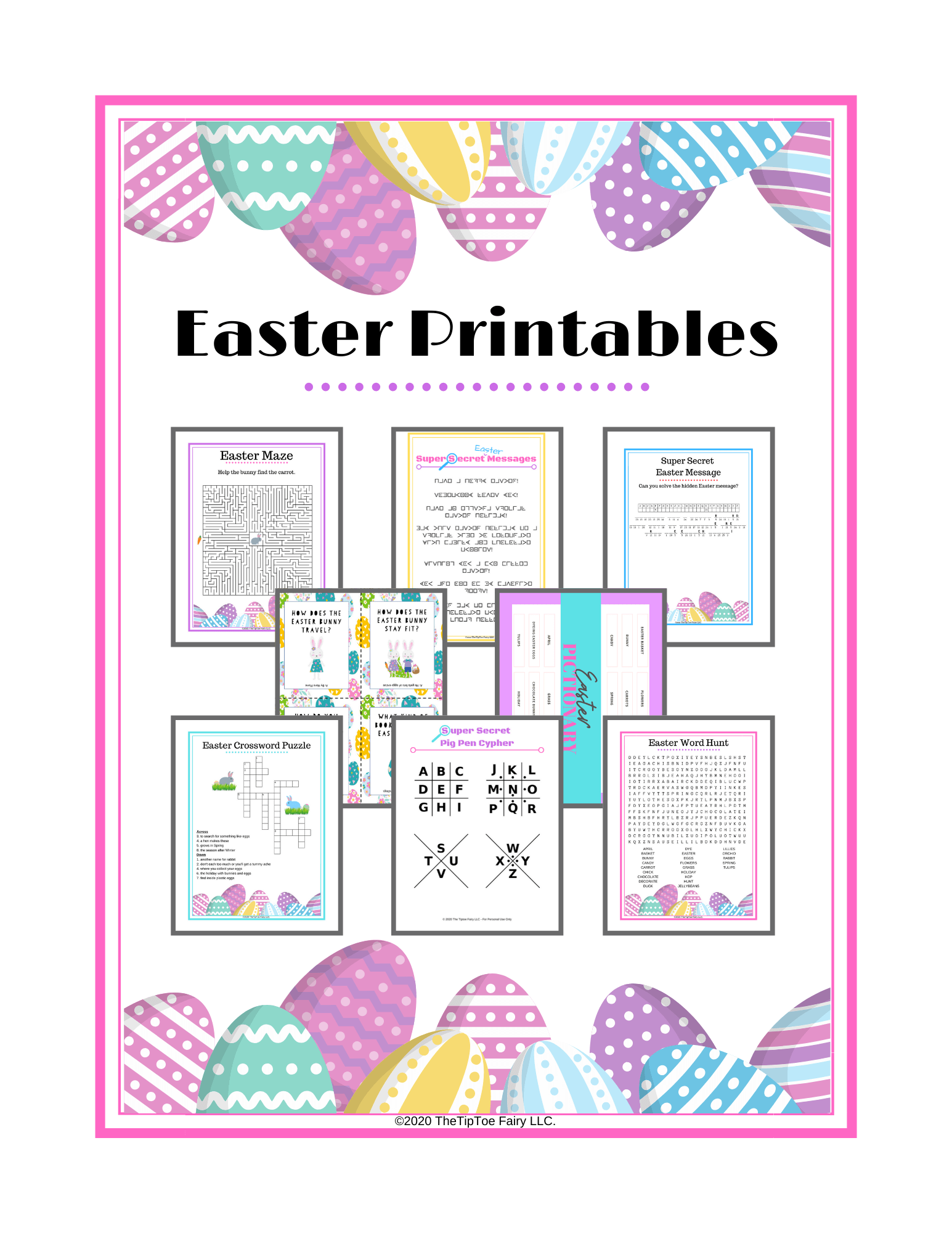 Free printable easter puzzles and coloring pages the tiptoe fairy