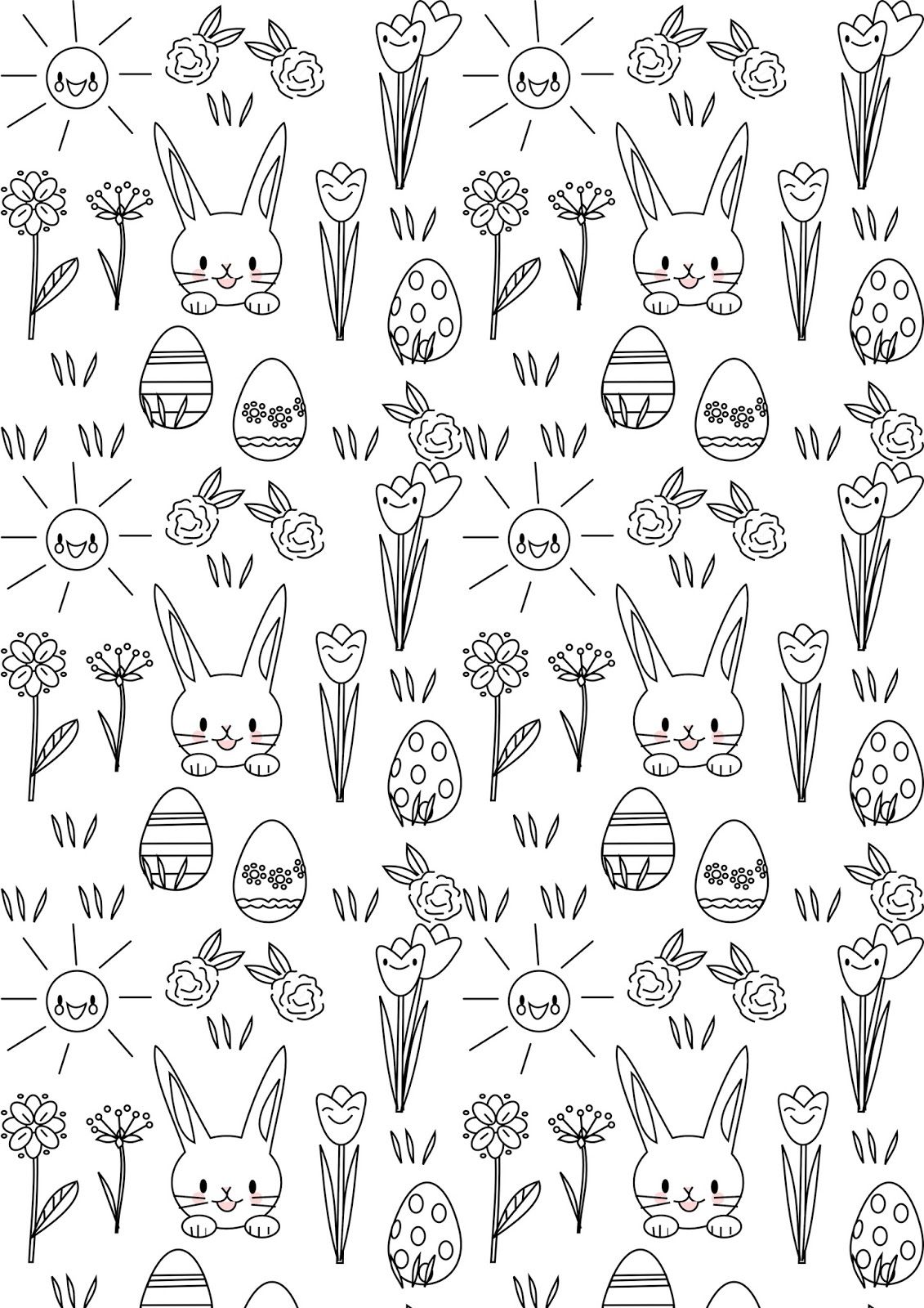Unleash your creativity with this free printable easter coloring page