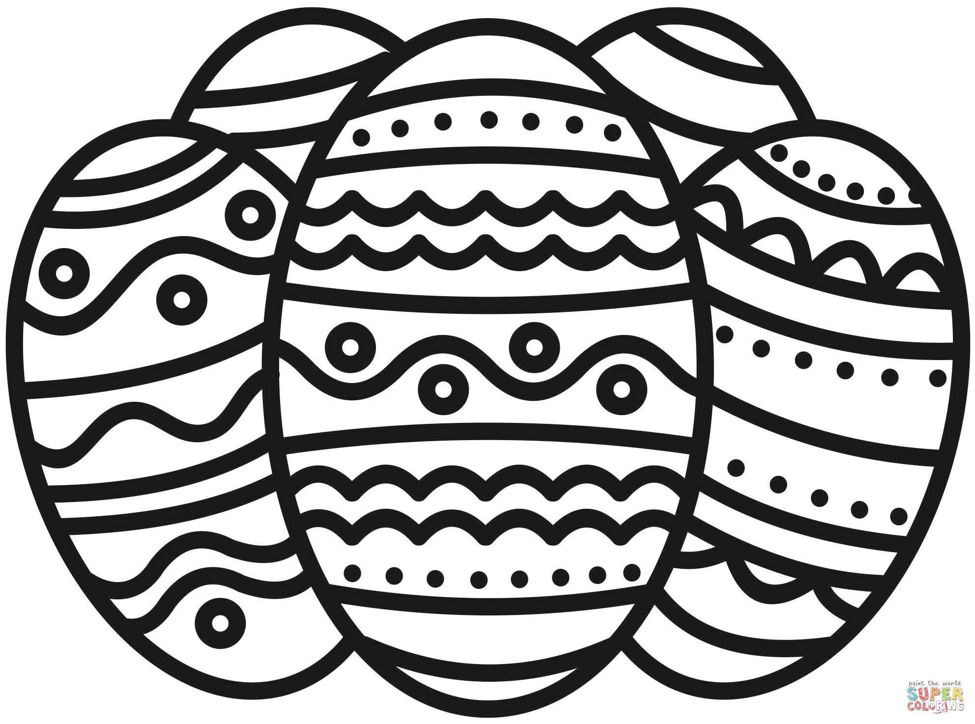 Easter eggs coloring page free printable coloring pages
