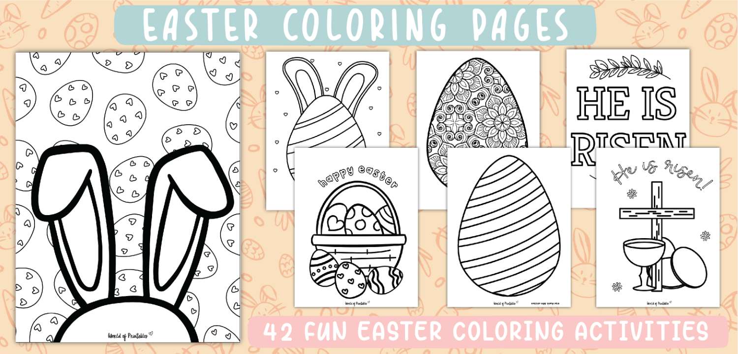 Free printable easter coloring pages for kids adults
