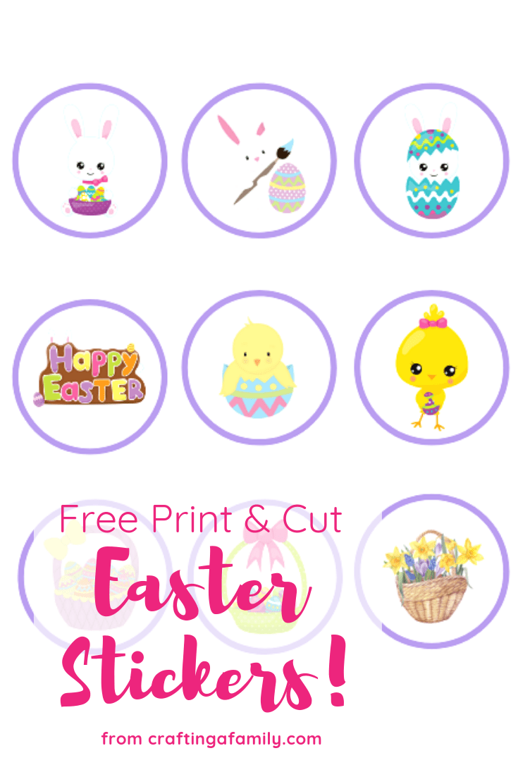 Free print cut easter stickers