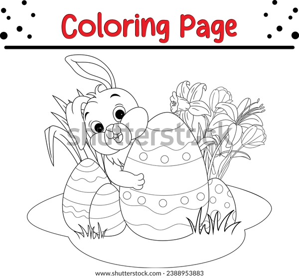 Best easter bunny colouring page royalty
