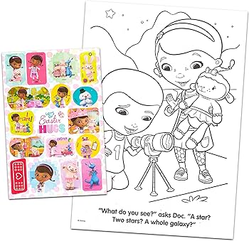 Disney junior easter activity book set four easter coloring books with stickers bundle featuring sofia the first doc mcstuffins hello kitty and more toys games