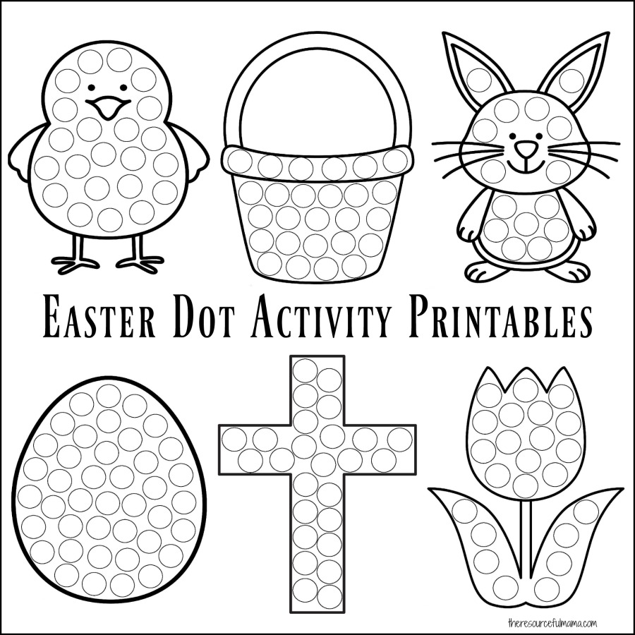 Easter dot activity printables
