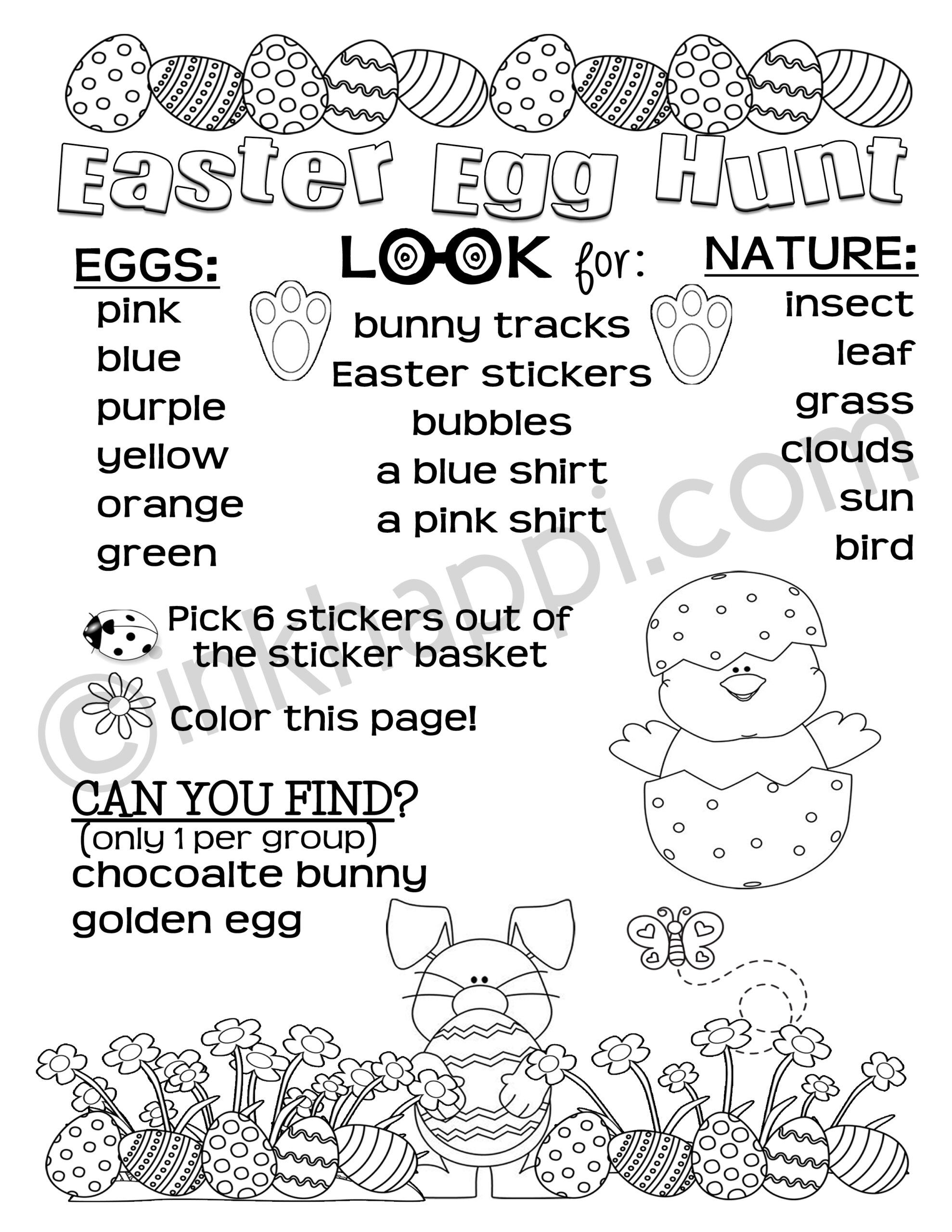 Easter egg hunt all planned out for you plus free printables