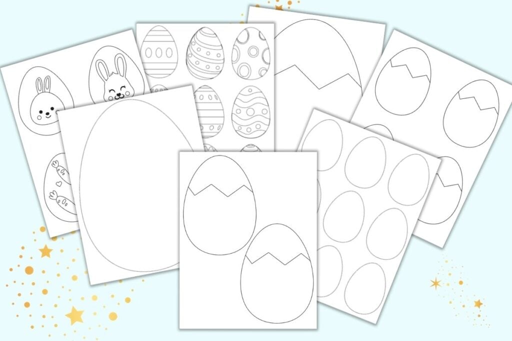 Free printable easter egg templates easter egg coloring pages