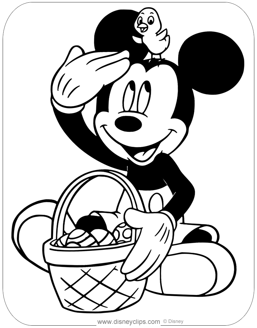 Printable disney easter coloring pages